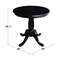 International Concepts Round 30 in Round Top Pedestal Table, 28.9 inH, Black, 30 W, 30 L, 28.9 in H, Wood, Black K46-30RT - alternate 4